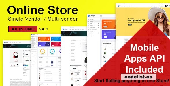 Online Store v4.1 - All in One Multi vendor Laravel eCommerce Platform