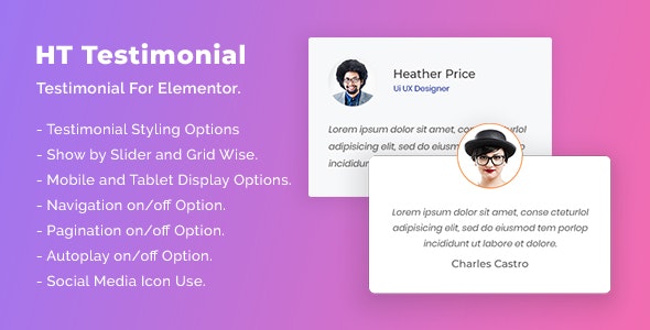HT Testimonial For Elementor v1.0.1 HT Testimonial For Elementor v1.0.1