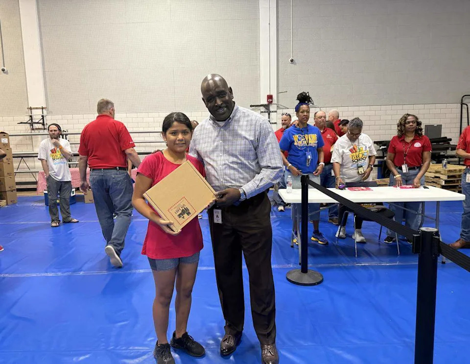 North Texas families line up early for annual school supply giveaway
