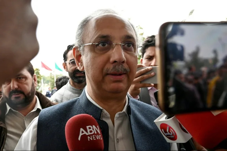 Omar Ayub Khan was sentenced to 10 years in prison by a Pakistan court (Aamir QURESHI)