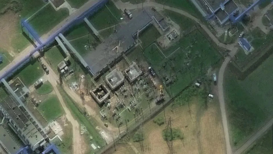 A satellite image of an oil pumping station, part of Druzhba pipeline, struck by drones according to Ukraine's military, in the Tambov region of Russia on August 19, 2025. - Maxar Technologies/Reuters
