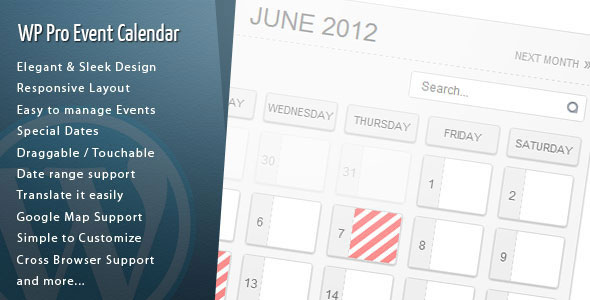 Wordpress Pro Event Calendar v2.5.5