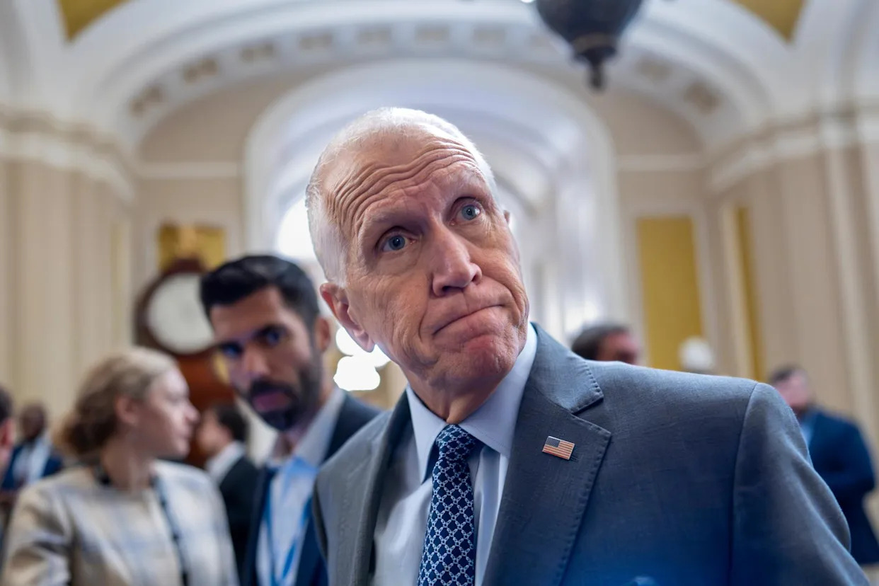 <span>Thom Tillis was one of several Republicans to criticize Trump’s firing of Erika McEntarfer.</span><span>Photograph: J Scott Applewhite/AP</span>