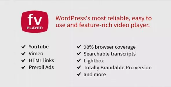 FV Player Pro - WordPress Video Player Plugin v7.4.45.727