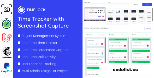 Timelock v1.5 - Project Management System With Screenshot Capture