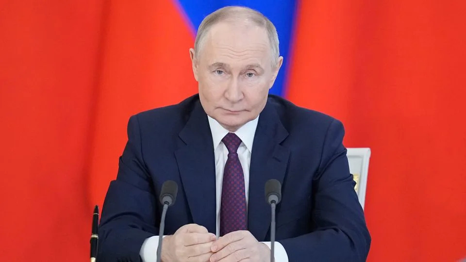Russian President Vladimir Putin attends a signing ceremony with Chinese President Xi Jinpin at the Kremlin in Moscow, Russia on May 8. - Pavel Bednyakov/AP