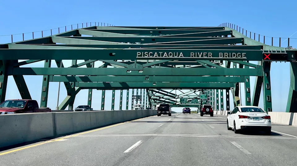 The Piscataqua River Bridge, as seen Monday, May 12, 2025, connects Interstate 95 traffic between Portsmouth, New Hampshire and Kittery, Maine.