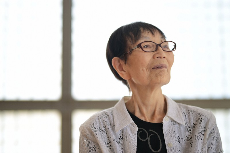 ムッちゃんとの思い出を話す中尾町子さん=京都市上京区で2025年7月31日、山崎一輝撮影