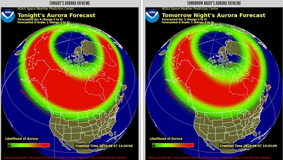 Northern lights might be visible over Vermont tonight. When to look