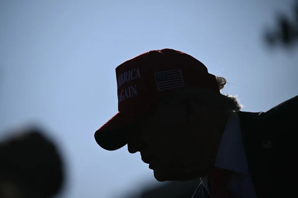Silueta del presidente de Estados Unidos, Donald Trump. Foto: AFP.