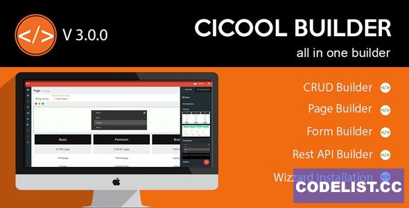 Cicool v3.4.4 - Page, Form, Rest API and CRUD Generator