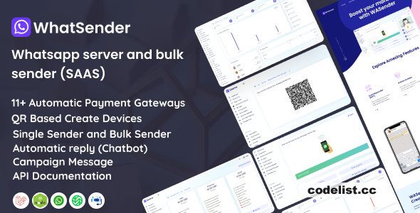 WhatSender v4.6.2 - Whatsapp server and bulk sender (SAAS) - nulled