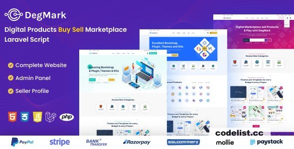 DegMark v1.2.0 - Digital Products Buy Sell Marketplace Laravel Script