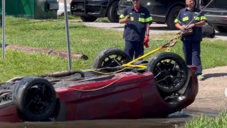 Submerged Camaro Fished Out Of Oklahoma Lake