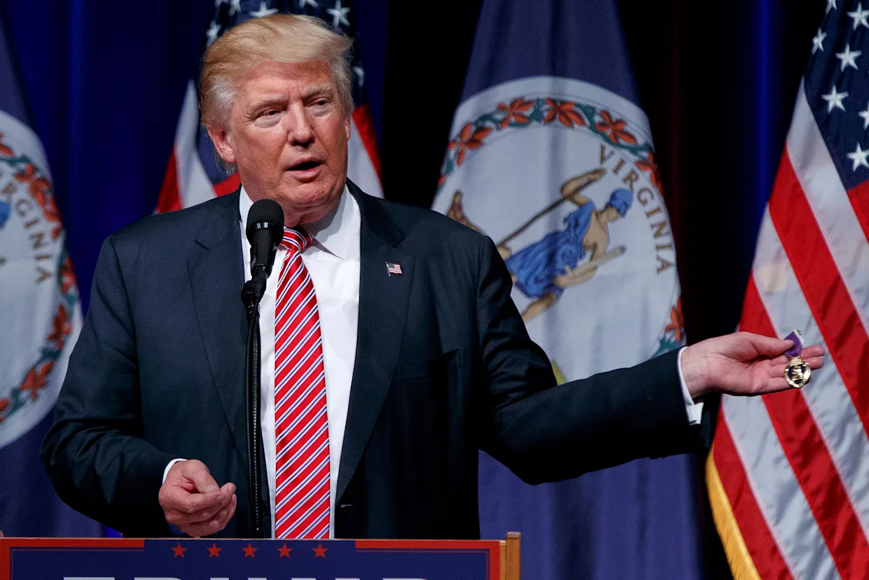 Trump is honoring Purple Heart recipients, including 3 who sent him medals after attempt on his life