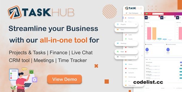 Taskhub v3.0.2 - Project Management, Finance, CRM Tool