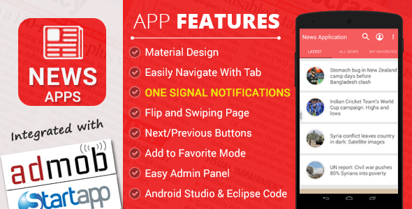News Application with Material Design News Application with Material Design