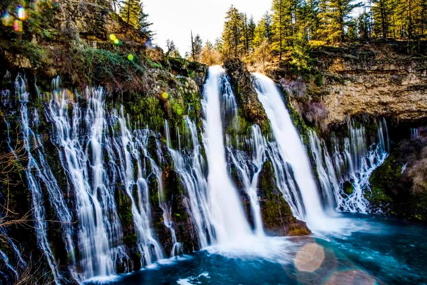Burney Falls waterfall is the prime attraction at McArthur-Burney Falls Memorial State Park.