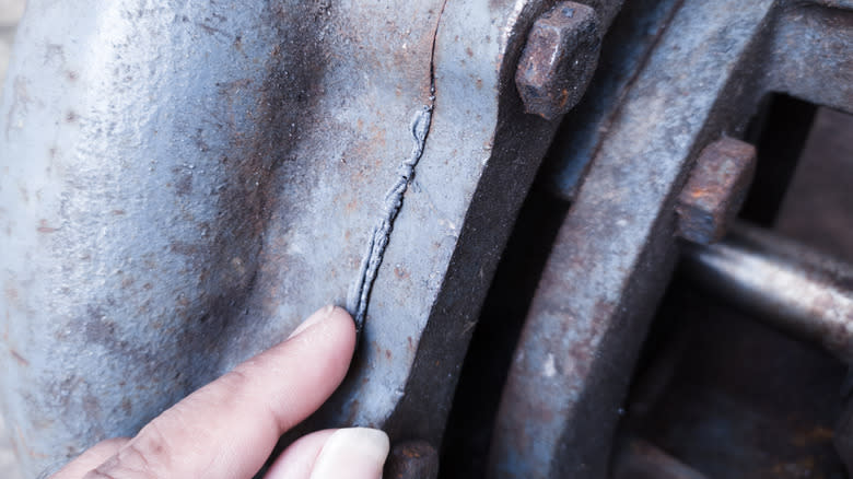 a pump impeller leak repaired with RTV