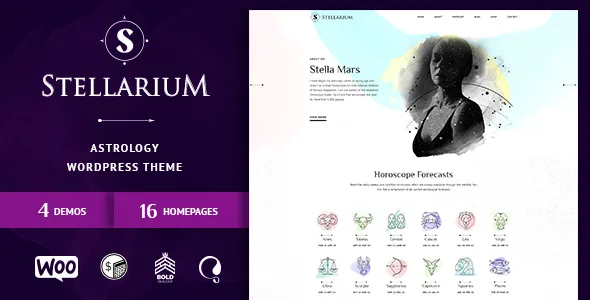 Stellarium - Horoscope and Astrology WordPress Theme v1.2.8