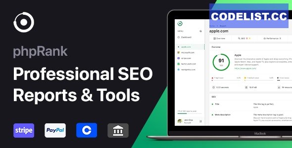 phpRank v1.2.0 - SEO Reports & Tools Platform (SaaS) - nulled