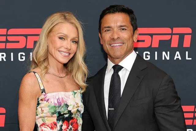 Dia Dipasupil/Getty Kelly Ripa and Mark Consuelos at the 'Running With the Wolves' premiere