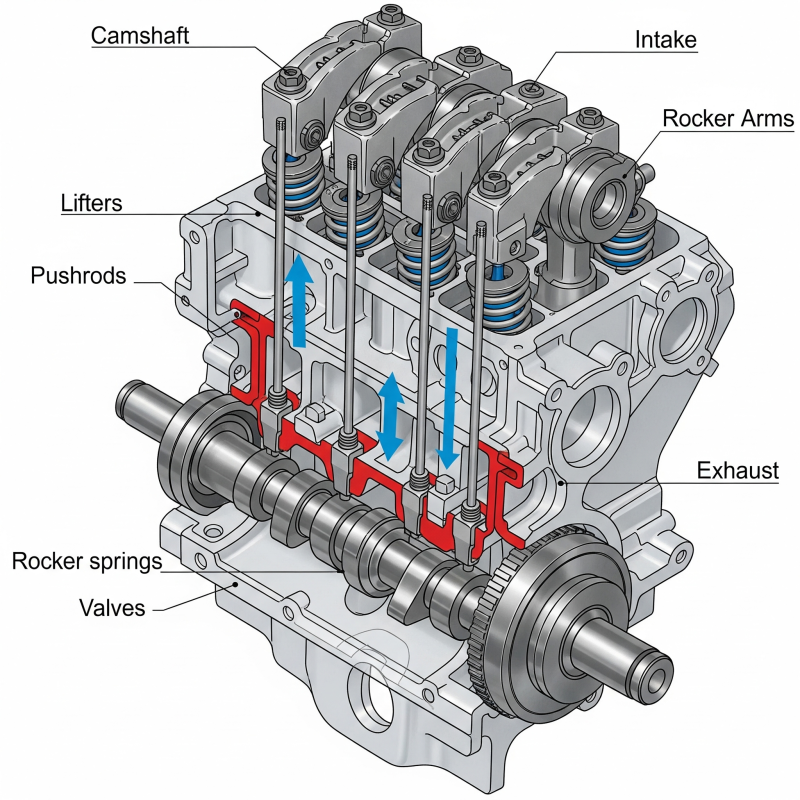 Pushrod engine
