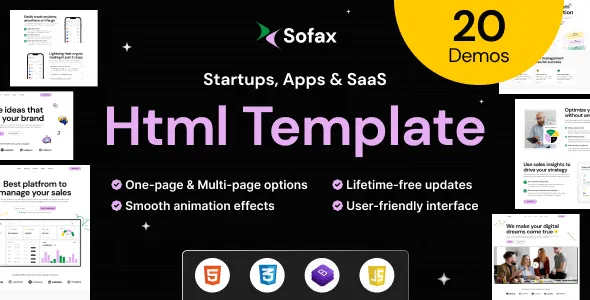 Sofax - Saas & Startup Html Template v1.0