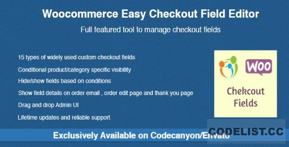 Woocommerce Easy Checkout Field Editor v2.2.0