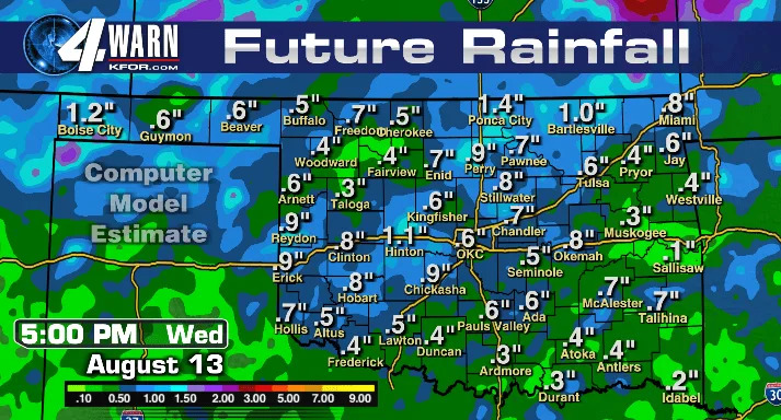 Great News! Our Oklahoma Rain/Storm Chances Going Up, Up, Up!