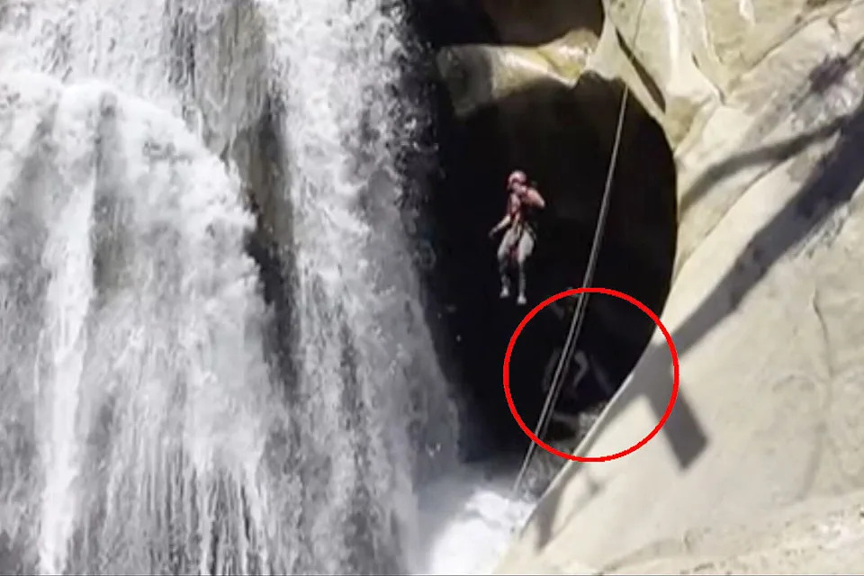 waterfall rescue Sequoia National Forest (Obtained by NBC News)