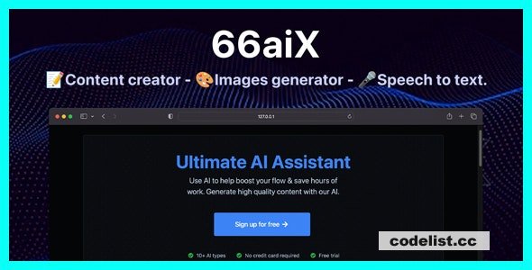 66aix v29.0.0 - AI Content, Chat Bot, Images Generator & Speech to Text (SAAS) - nulled