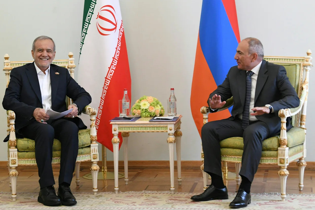 Armenia reassures visiting Iran leader it will control Azerbaijan corridor