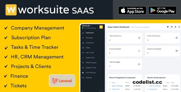 Worksuite Saas v5.3.0 - Project Management System - nulled
