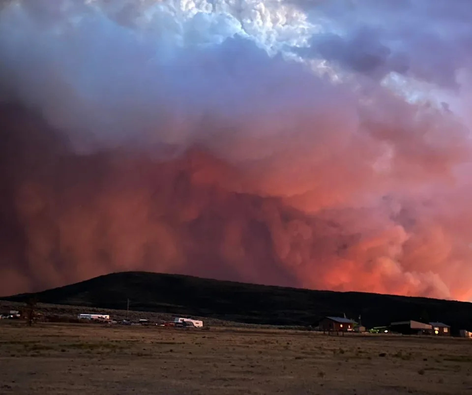 High winds and dry conditions are fueling the flames of the Lee fire, which is now the sixth-largest in Colorado’s history. (Garfield County Sheriff's Office)