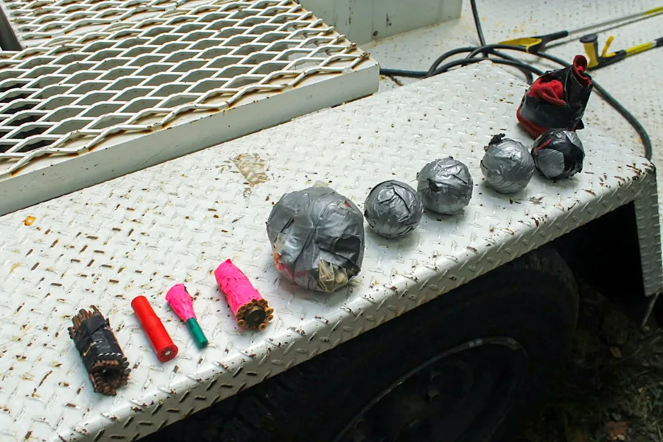 Improvised explosive devices. (Polk County Sheriff's Office)
