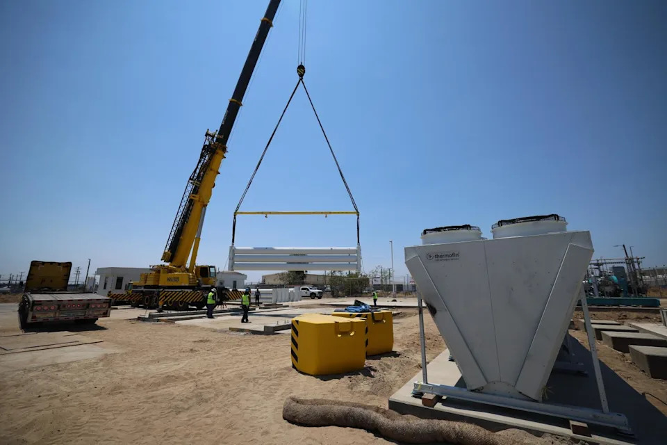 Construction continues at the new Avina Clean Hydrogen Facility in Vernon.