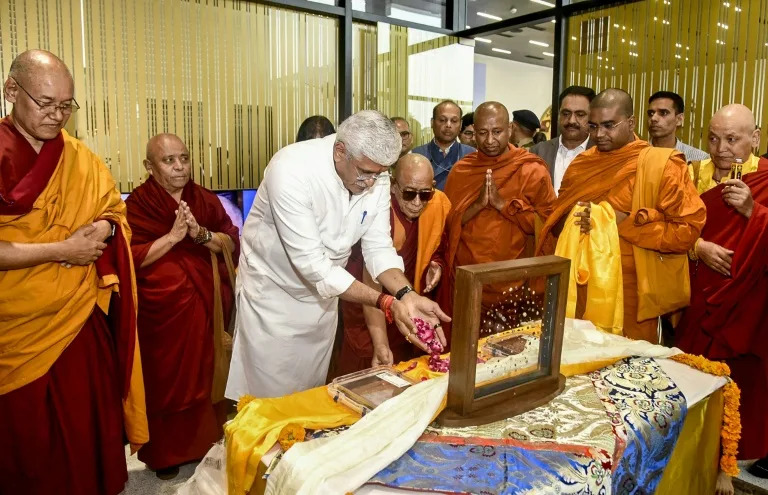 India has recovered a set of relics linked to early Buddhism more than a century after they were removed from the country during the British colonial period (-)