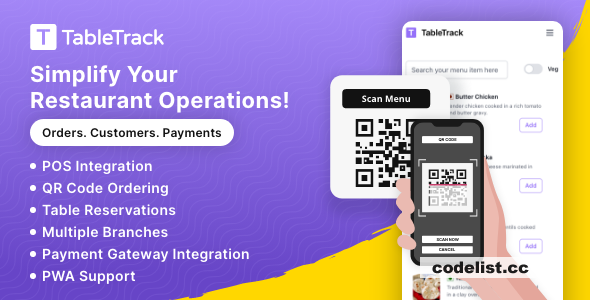 TableTrack v1.2.37 - The Complete SaaS Restaurant Management Solution - nulled