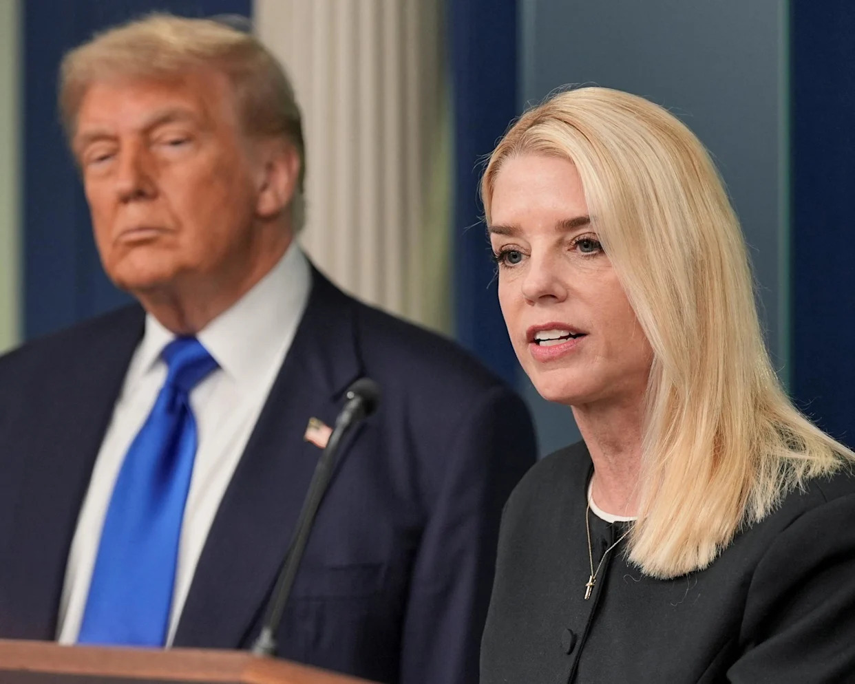 <span>Donald Trump with Pam Bondi, the US attorney general, at the White House in June.</span><span>Photograph: Ken Cedeno/Reuters</span>