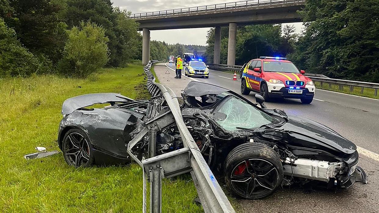 McLaren Miracle: Driver Just 'Slightly Injured' After Guardrail Tears Through His 720S in Crash