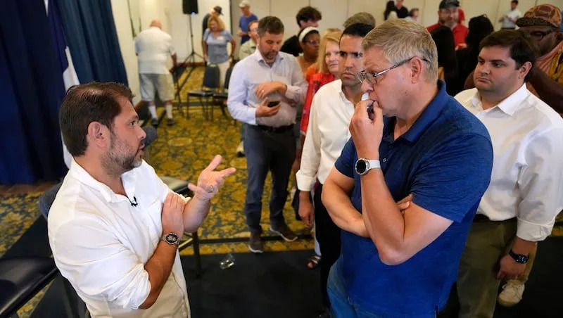 Why was this Arizona senator at the Iowa State Fair?