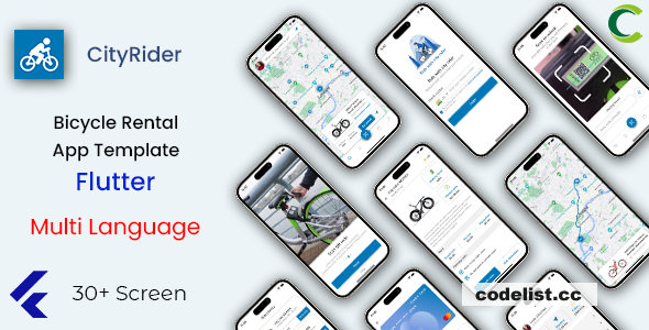 Bicycle Rental App Template in Flutter v1.0 - CityRider - Multi Language