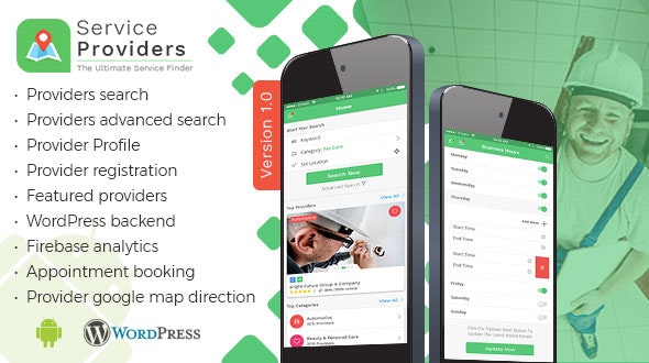 Listingo v8.0 - Service Providers, Business Finder Android Native App