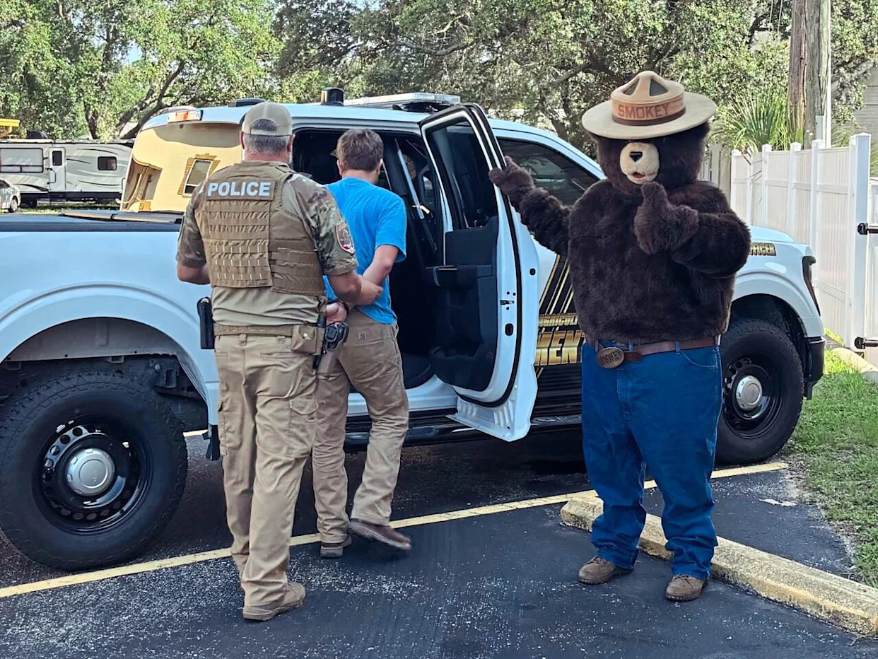 Florida Man Arrested For Stealing Smokey the Bear Signs as Iconic U.S. Forest Service Mascot Watches