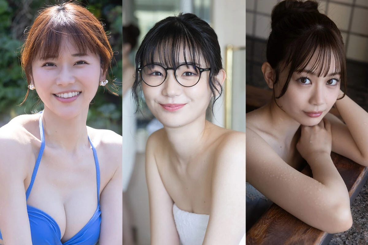 6月の1位に輝いた伊藤優衣、長谷川かすみ、水原ゆきの『会社の同僚3人と社員研修で温泉旅館に来た結果』（撮影：中山雅文）より