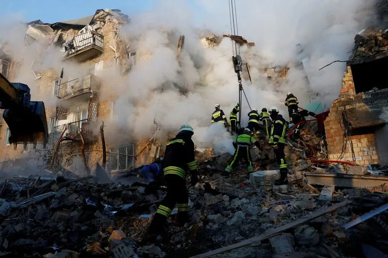 Russian overnight attack on Kyiv kills 10, injures 38, Ukraine says