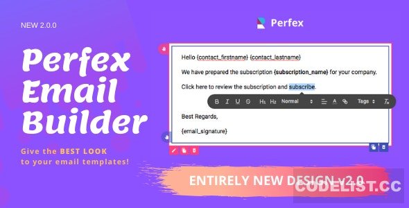 Drag and Drop Perfex CRM Email Builder v2.0.0 Drag and Drop Perfex CRM Email Builder v2.0.0
