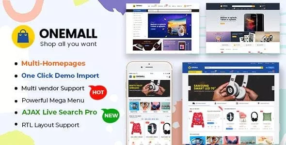 OneMall - eCommerce MarketPlace WooCommerce WordPress Theme (Mobile Layouts Included) v1.9.1.2