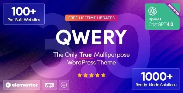 Qwery - Multi-Purpose Business WordPress & WooCommerce Theme + ChatGPT v3.5.0